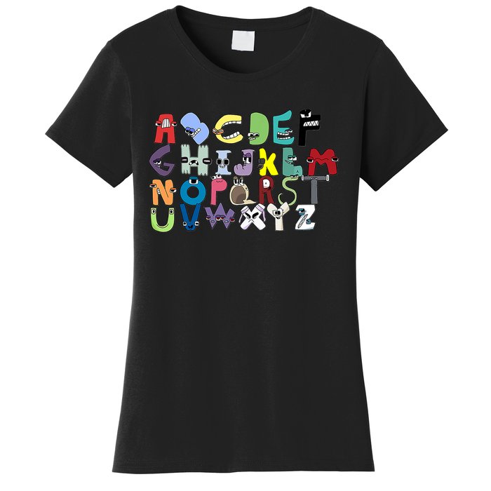 Villain Letter Abcs Costume Boys Matching Evil Alphabet Lore Women's T-Shirt