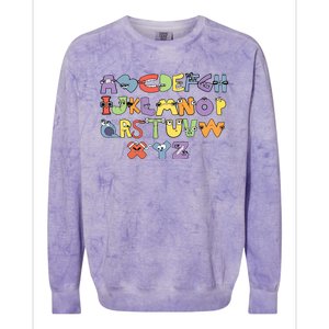 Villain Letter Abcs Evil Alphabet Lore Colorblast Crewneck Sweatshirt