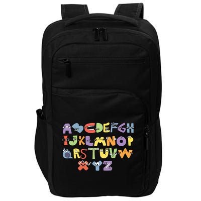 Villain Letter Abcs Evil Alphabet Lore Impact Tech Backpack