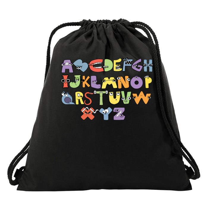 Villain Letter Abcs Evil Alphabet Lore Drawstring Bag