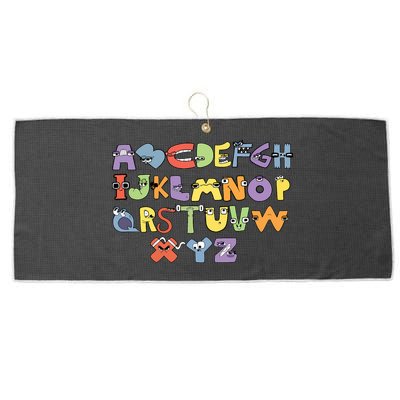 Villain Letter Abcs Evil Alphabet Lore Large Microfiber Waffle Golf Towel