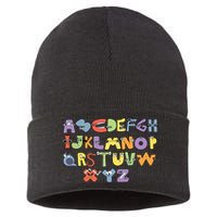 Villain Letter Abcs Evil Alphabet Lore Sustainable Knit Beanie