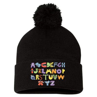 Villain Letter Abcs Evil Alphabet Lore Pom Pom 12in Knit Beanie