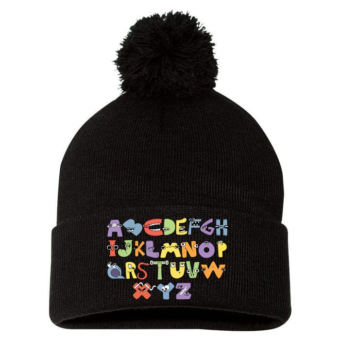 Villain Letter Abcs Evil Alphabet Lore Pom Pom 12in Knit Beanie