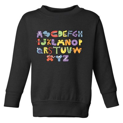 Villain Letter Abcs Evil Alphabet Lore Toddler Sweatshirt