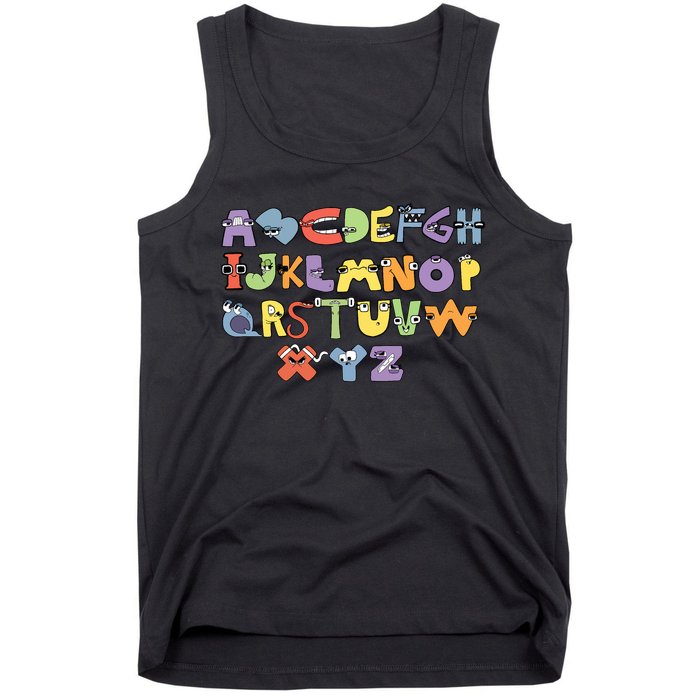 Villain Letter Abcs Evil Alphabet Lore Tank Top
