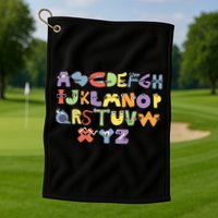 Villain Letter Abcs Evil Alphabet Lore Golf Towel