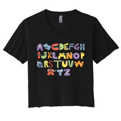 Villain Letter Abcs Evil Alphabet Lore Crop Top
