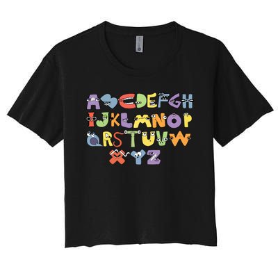 Villain Letter Abcs Evil Alphabet Lore Women's Crop Top Tee