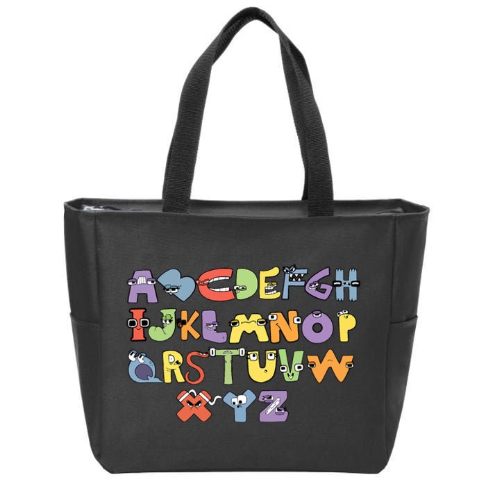 Villain Letter Abcs Evil Alphabet Lore Zip Tote Bag