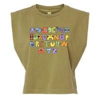 Villain Letter Abcs Evil Alphabet Lore Garment-Dyed Women's Muscle Tee