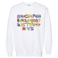 Villain Letter Abcs Evil Alphabet Lore Garment-Dyed Sweatshirt