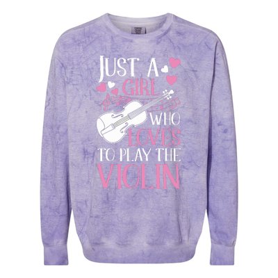 Violinist Like A Normal Girl Just Cooler Violin Girl Colorblast Crewneck Sweatshirt