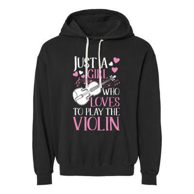 Violinist Like A Normal Girl Just Cooler Violin Girl Garment-Dyed Fleece Hoodie