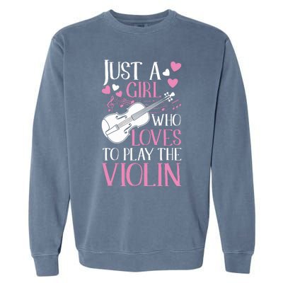 Violinist Like A Normal Girl Just Cooler Violin Girl Garment-Dyed Sweatshirt