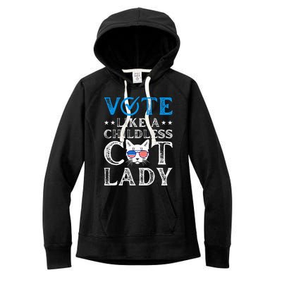 Vote Like A Childless Cat Lady Women's Fleece Hoodie