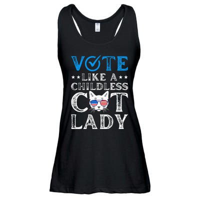 Vote Like A Childless Cat Lady Ladies Essential Flowy Tank