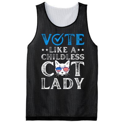 Vote Like A Childless Cat Lady Mesh Reversible Basketball Jersey Tank