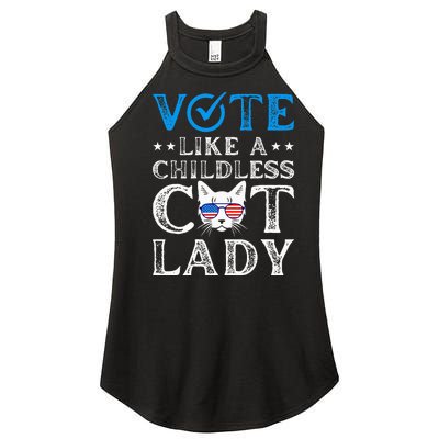 Vote Like A Childless Cat Lady Women’s Perfect Tri Rocker Tank