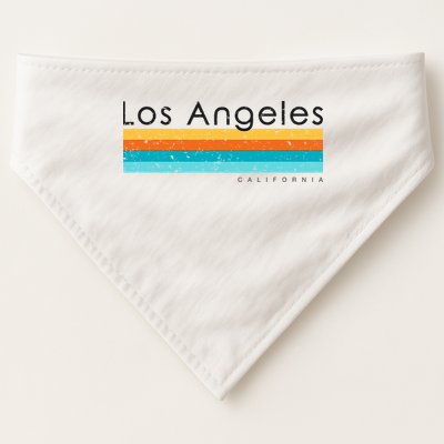 Vintage Los Angeles California Ca Retro Design USA-Made Doggie Bandana