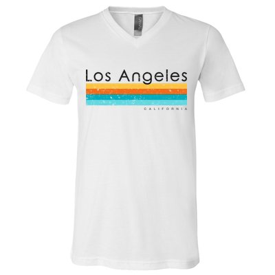 Vintage Los Angeles California Ca Retro Design V-Neck T-Shirt