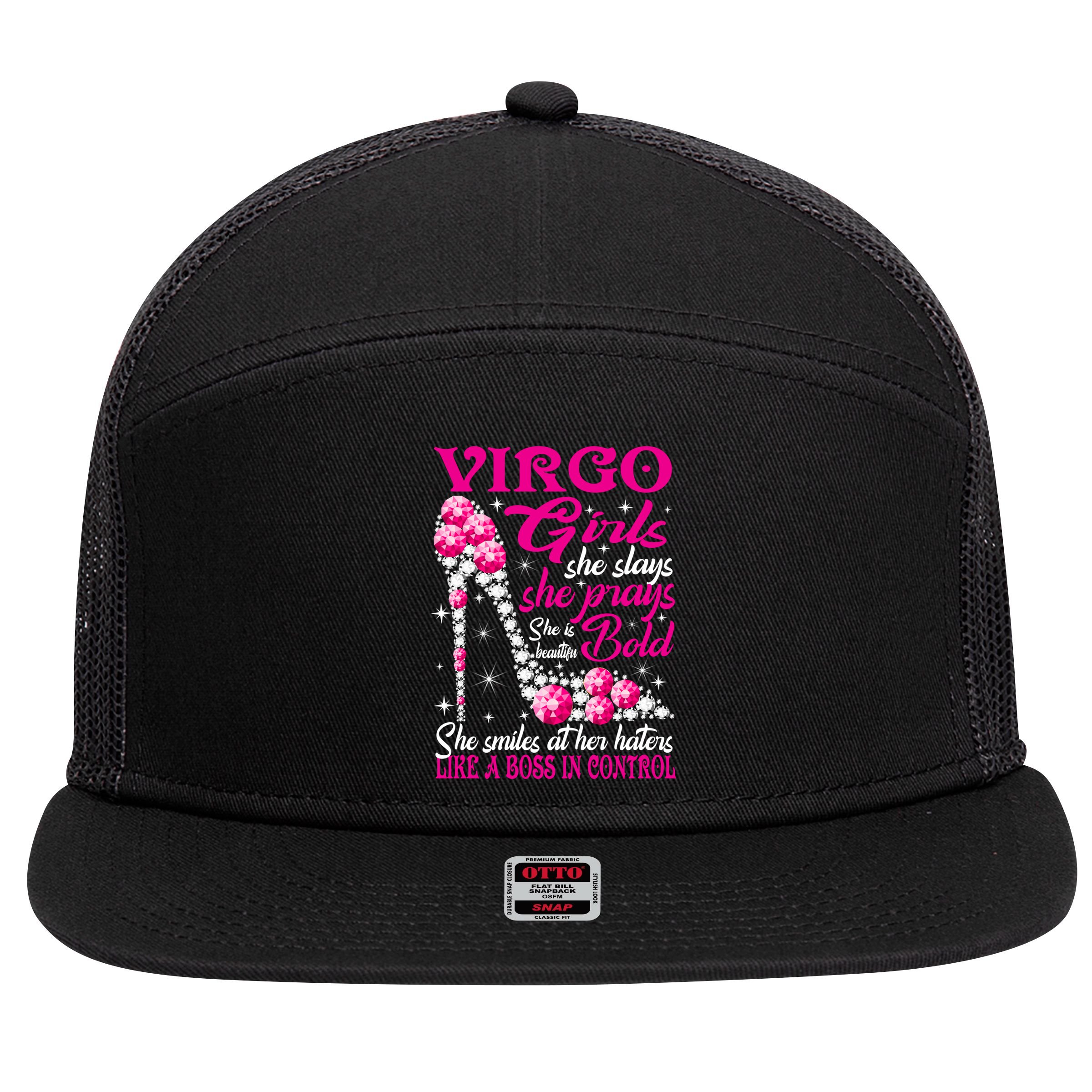 Virgo Like A Boss In Control Diamond Shoes Funny Funny Gift Meaningful Gift 7 Panel Mesh Trucker Snapback Hat