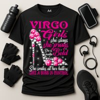 Virgo Like A Boss In Control Diamond Shoes Funny Funny Gift Meaningful Gift Cooling Performance Crew T-Shirt