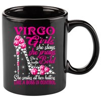 Virgo Like A Boss In Control Diamond Shoes Funny Funny Gift Meaningful Gift 11oz C Handle Ceramic Mug