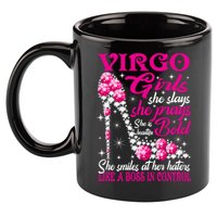 Virgo Like A Boss In Control Diamond Shoes Funny Funny Gift Meaningful Gift 11oz C Handle Ceramic Mug