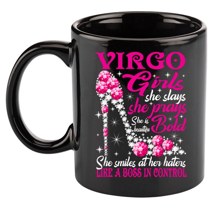 Virgo Like A Boss In Control Diamond Shoes Funny Funny Gift Meaningful Gift 11oz C Handle Ceramic Mug