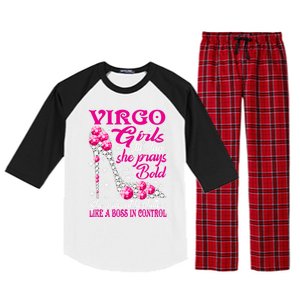 Virgo Like A Boss In Control Diamond Shoes Funny Funny Gift Meaningful Gift Raglan Sleeve Pajama Set