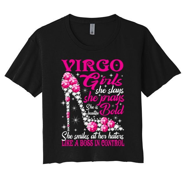 Virgo Like A Boss In Control Diamond Shoes Funny Funny Gift Meaningful Gift Crop Top