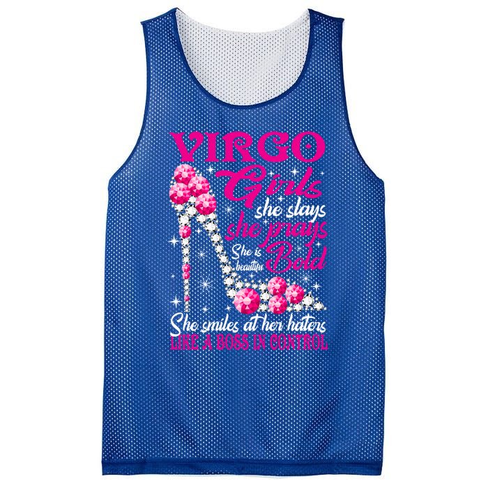 Virgo Like A Boss In Control Diamond Shoes Funny Funny Gift Meaningful Gift Mesh Reversible Basketball Jersey Tank