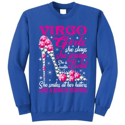 Virgo Like A Boss In Control Diamond Shoes Funny Funny Gift Meaningful Gift Tall Sweatshirt
