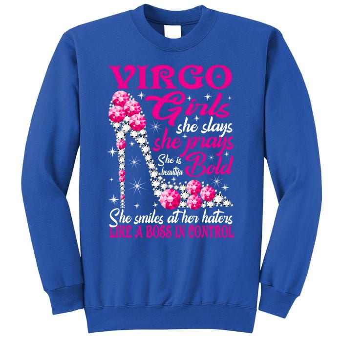 Virgo Like A Boss In Control Diamond Shoes Funny Funny Gift Meaningful Gift Tall Sweatshirt