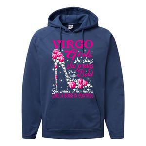 Virgo Like A Boss In Control Diamond Shoes Funny Funny Gift Meaningful Gift Performance Fleece Hoodie