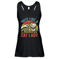 Vote Like A Childless Cat Lady Proud Cat Mom Gift Ladies Essential Flowy Tank