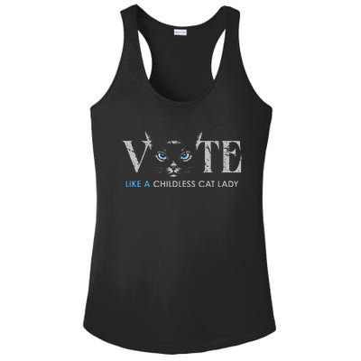 Vote Like A Childless Cat Lady Election 2024 Cat Ladies Ladies PosiCharge Competitor Racerback Tank