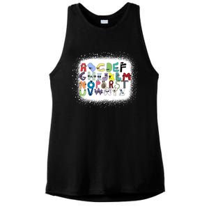 Villain Letter Abcs Bleached Evil Alphabets Bleach Lore Ladies PosiCharge Tri-Blend Wicking Tank