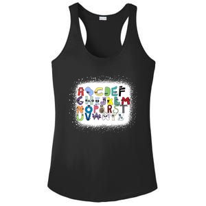 Villain Letter Abcs Bleached Evil Alphabets Bleach Lore Ladies PosiCharge Competitor Racerback Tank