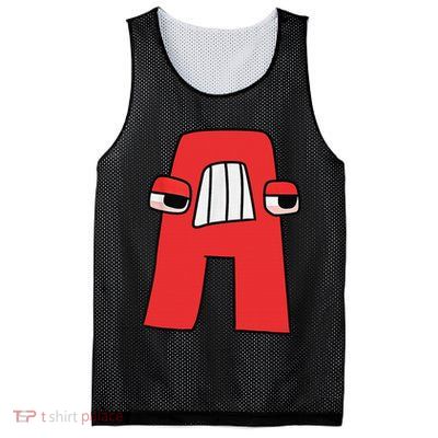 Villain Letter Abc Costume Boys Matching Evil Alphabet Lore Mesh Reversible Basketball Jersey Tank