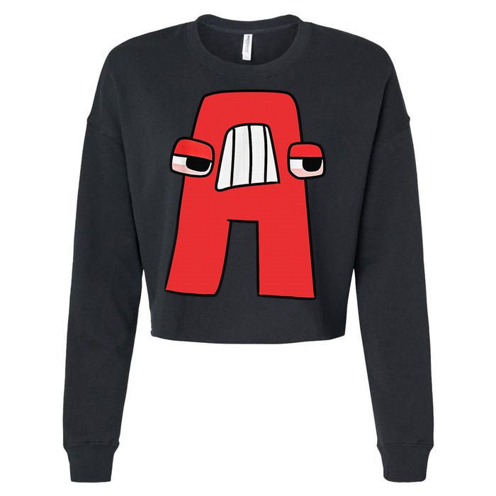 Villain Letter Abc Costume Boys Matching Evil Alphabet Lore Cropped Pullover Crew