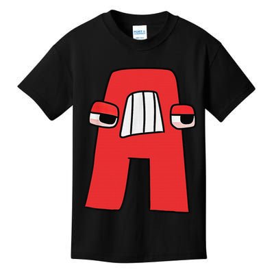 Villain Letter Abc Costume Boys Matching Evil Alphabet Lore Kids T-Shirt