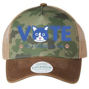 Vote Like A Childless Cat Lady Funny Voting Kamala Legacy Tie Dye Trucker Hat