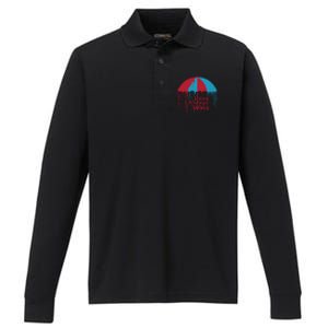 Valentine Love Always Wins Raining Hearts Dripping Umbrella Gift Performance Long Sleeve Polo