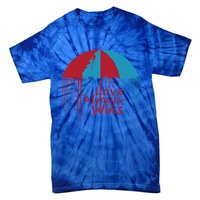 Valentine Love Always Wins Raining Hearts Dripping Umbrella Gift Tie-Dye T-Shirt