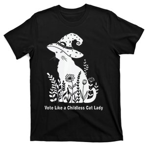 Vote Like A Childless Cat Lady Voting Kamala Election 2024 Premium T-Shirt