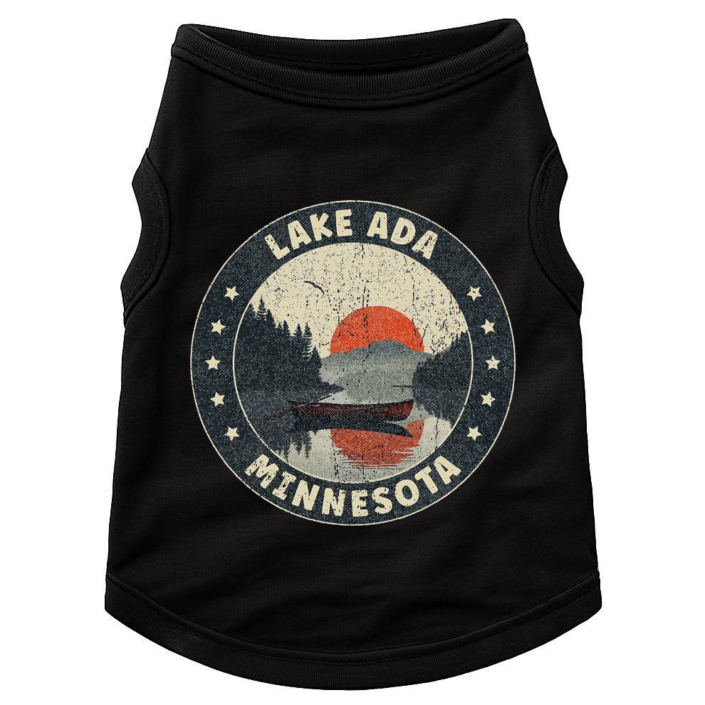 Vintage Lake Ada Minnesota Sunset Doggie Tank