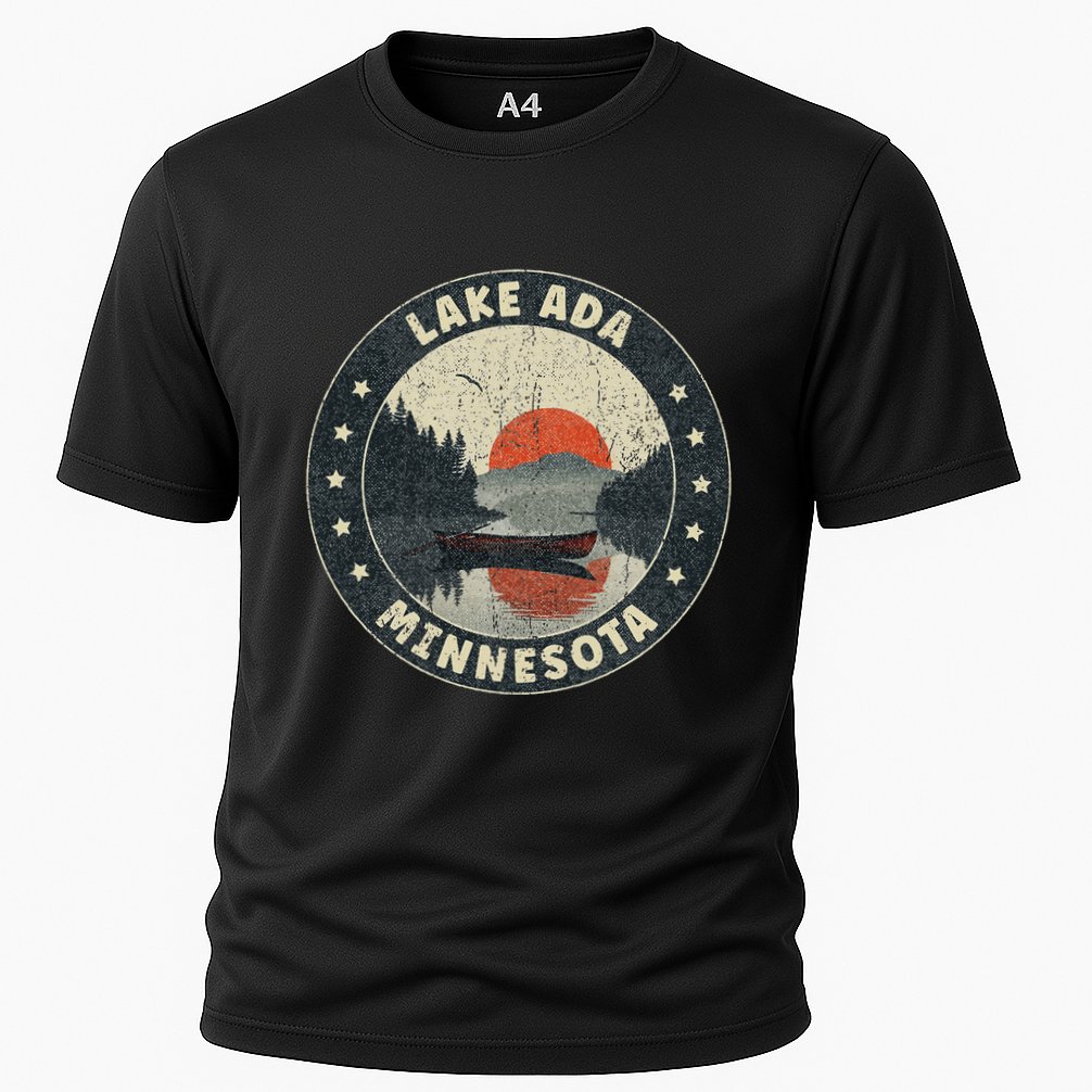 Vintage Lake Ada Minnesota Sunset Performance Shirt