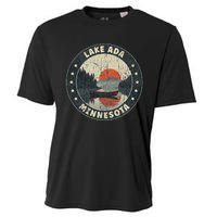 Vintage Lake Ada Minnesota Sunset Cooling Performance Crew T-Shirt